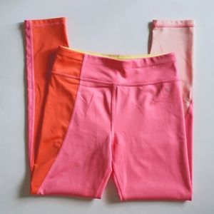 Xersion Leggings Girls Size M 10/12 High Rise Full Length Bright Pink Quick-Dri